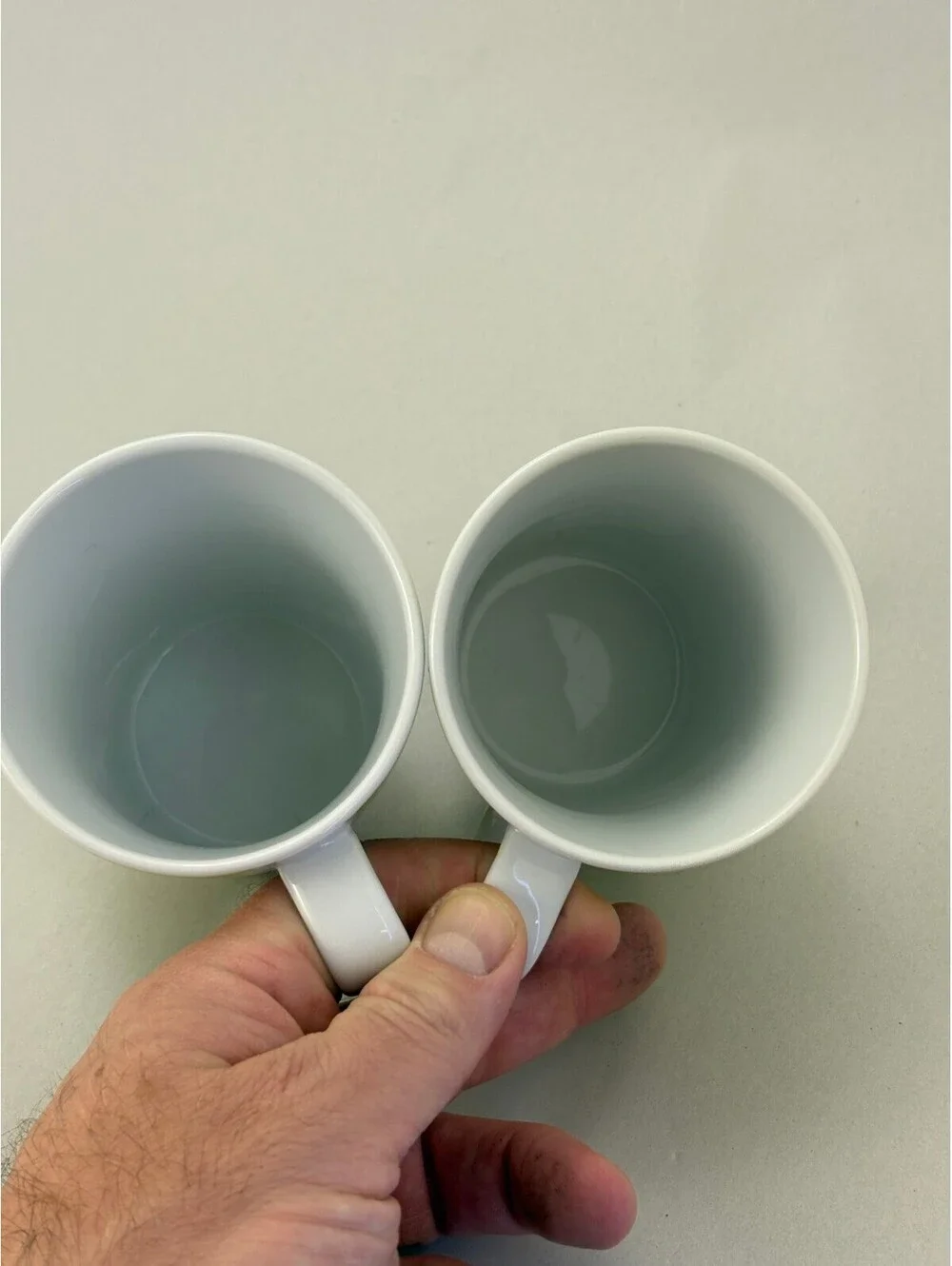 IKEA Retro Green Patterned Ceramic Coffee Mugs Set of 2